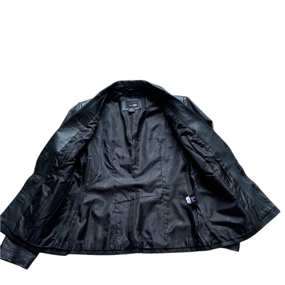 East 5 Classic Black Leather Women's blazer - Picture 7 of 15